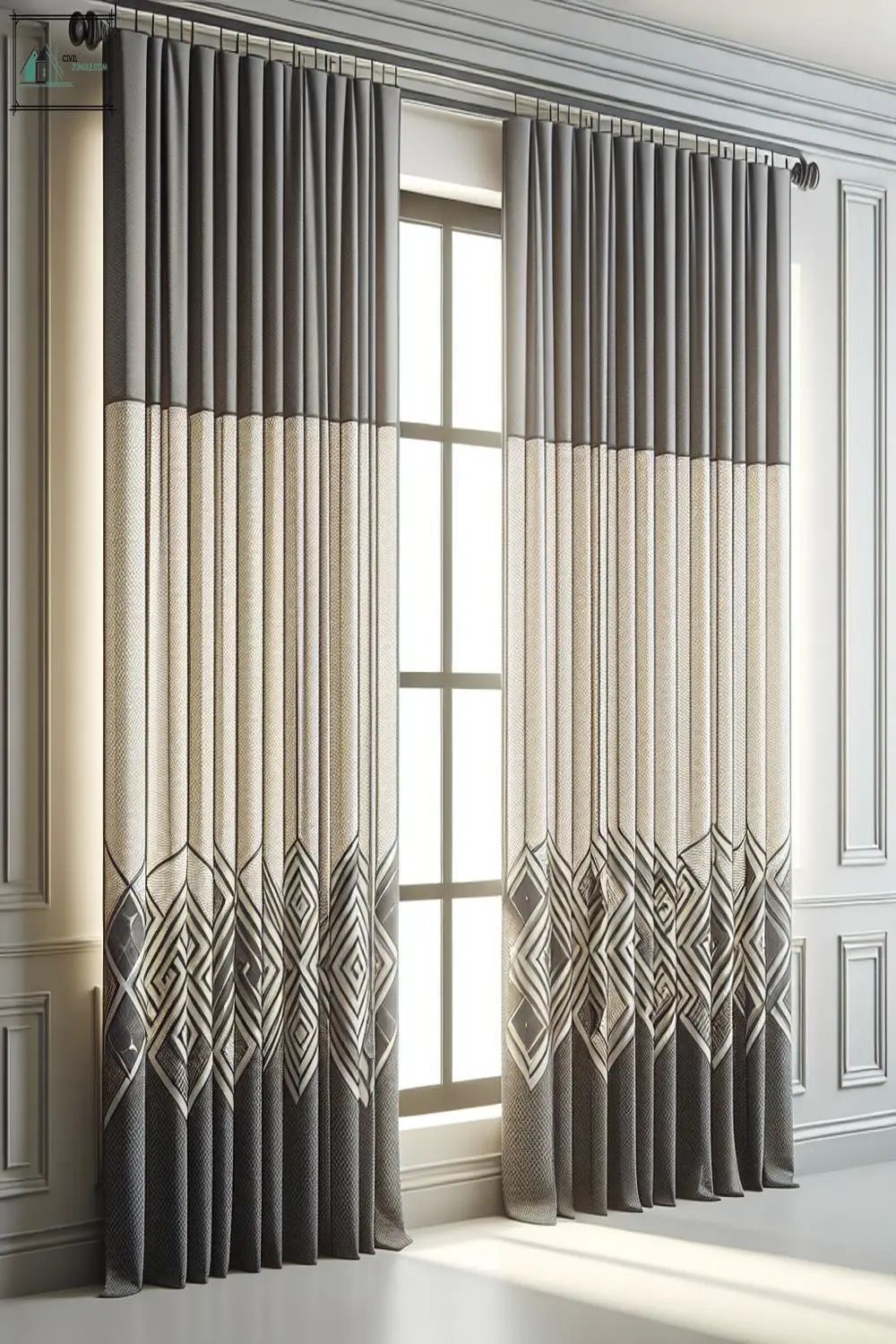 White Curtain Living Room