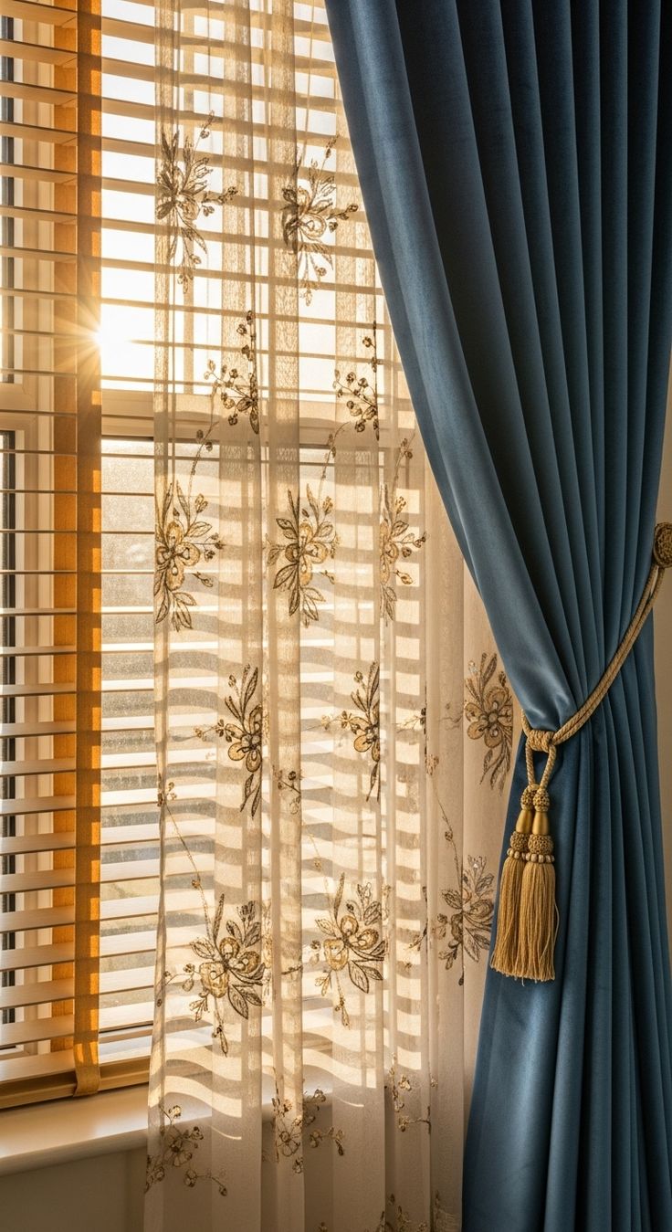 White Curtain Living Room