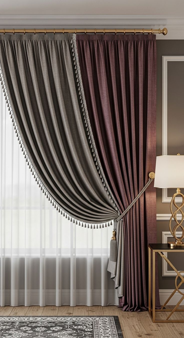 White Curtain Living Room