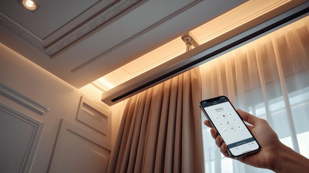 Motorised double-track curtain systems - control light, heat, and privacy automatically from your phone